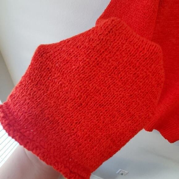 J crew cropped orange‎ sweater size small - Picture 2 of 8